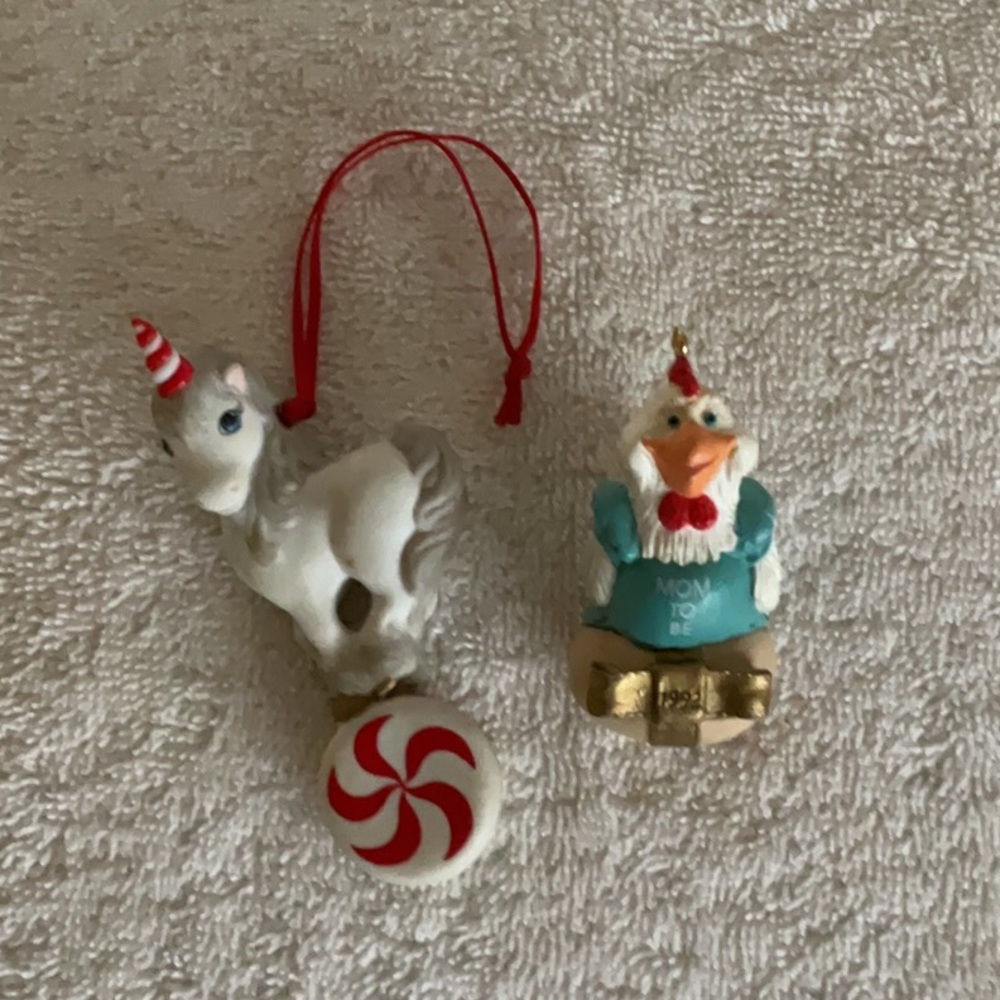 2 Dated Hallmark Ornaments